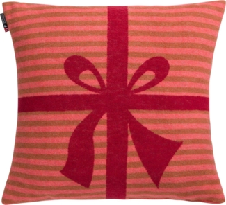 DAVID FUSSENEGGER Dekokissen gefüllt Silvretta 'Geschenk' 45x45 cm Bordeaux- Rot
