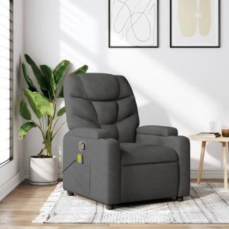 vidaXL Massagesessel Dunkelgrau Stoff 372454