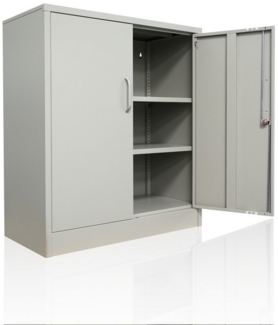ONDIS24 Aktenschrank Mehrzweckschrank Stahlschrank - Büroschrank Metallschrank abschließbar mit justierbaren Einlegeböden, 50Kg Pro Einlage