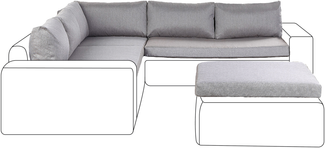 Outdoor Kissenbezug Set PALERMO Grau