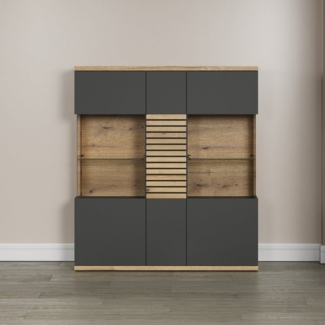 INOSIGN Highboard Galway, Vitrine, Breite 131 cm