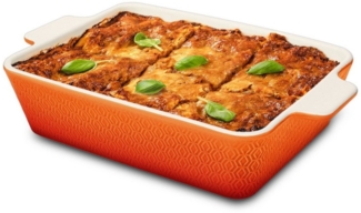 Praknu Auflaufform Auflaufform Groß aus Keramik - Extra Hoher Rand - Für Lasagne, – Für, Porzellan - Keramik, (1-St), Für 4 Personen Lasagne, Tiramisu & Auflauf - Hoher Rand - Rechteckig