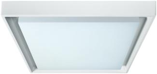 LED Außen Wand u. Deckenleuchte weiß Näve Mio 34cm IP54 2500lm eckig