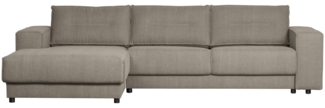 Chaiselongue Randy aus Leinenstoff Links, Taupe