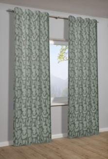Sehlbach Fertigschal mit Gardinenband Chenille 135x245 cm grün