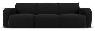 Micadoni Boucle Sofa Molino 3-Sitzer Boucle Schwarz