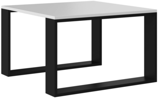 Home Collective Couchtisch Beistelltisch Loft Design, kratzfeste Oberfläche, Wohnzimmer Couch, Tisch Beistell 67 x 67 x 40 cm (LxBxH), weiß schwarz