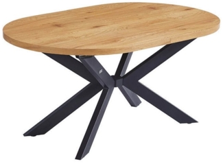 HOME DELUXE Esstisch AVENTI 160-200 x 100 cm, ausziehbar bis 200 cm, Küchentisch mit Metallgestell, Esszimmertisch