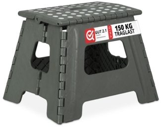 Klapphocker faltbar L hellgrau 2er Set 10036391