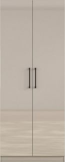 OTTO home Kleiderschrank Sylt Schlafzimmerschrank Garderobe Schrank Bestseller hochglanz (hochwertige Metall Griffe in schwarz) Drehtürenschrank mit perfekter Innenausstattung, Breite 80cm