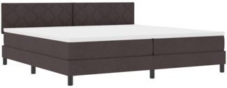 vidaXL Boxspringbett mit Matratze Dunkelbraun 200 x 200 cm Stoff 3338793