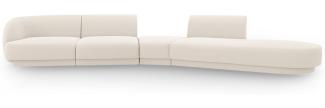 Micadoni Modulares Sofa Miley 5-Sitzer Rechts Boucle Beige