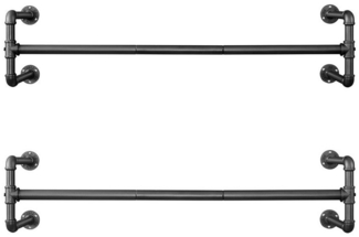 Songmics Kleiderstange (2 St) Wandmontage bis 60 kg belastbar HSR64BK-02