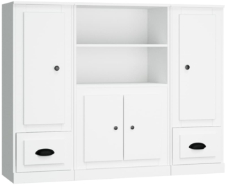 vidaXL Highboards 3 Stk. Weiß Holzwerkstoff 3185311