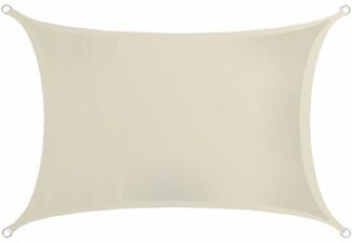 AMANKA UPF50 plus UV Sonnensegel 2x3 Polyester Rechteck Wasserabweisend Garten Balkon Beige