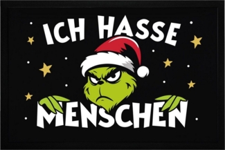 MoonWorks Fußmatte Fußmatte Weihnachten Grinch Keine Menschen Anti Weihnachtsdeko, rechteckig