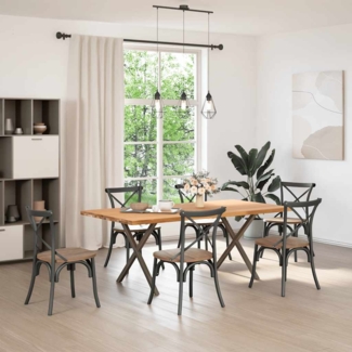 vidaXL Esstisch Hellbraun 200x100x74 cm Massivholz Eiche Rechteckig 3304545