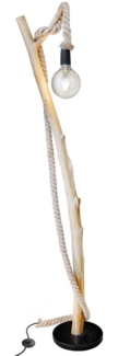 NOWA Stehlampe NERIDA, ohne Leuchtmittel, Stehleuchte, Holz, Hanf, Wohnzimmer, Schlafzimmer, Flur