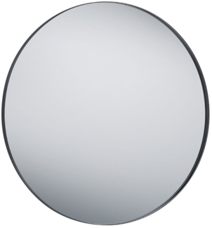 Rahmenspiegel Britta , Glas, Metall , Schwarz, Verspiegelt , 80 x 80 x 0 cm