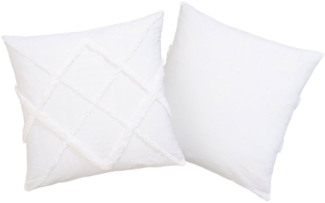 my home Dekokissen Monnia, unifarben, Kissenhüllen ohne Füllung mit Reißverschluss, 2 Stück