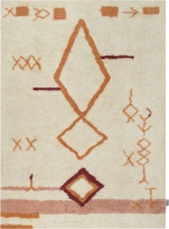Morgenland Wollteppich - Bedouin Beauty - rechteckig - 230 x 160 - Rosa