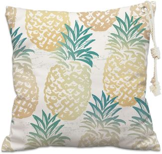 queence Dekokissen Ananas, Outdoor-Kissen mit Öse und dicker Stoffkordel