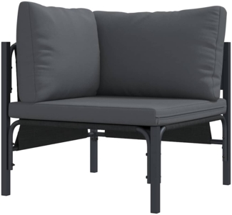 vidaXL Gartenmöbel mit Kissen mit Kissen Anthrazit Stahl 42009986
