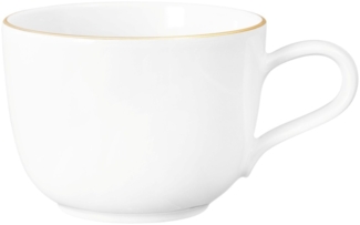 Seltmann Weiden Tasse Liberty Goldrand Kaffeeobertasse 0,26 l, Porzellan, Tasse Goldrand Goldrand