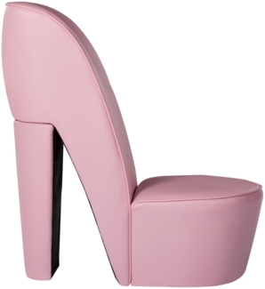 vidaXL Stuhl in Stöckelschuh-Form Rosa Kunstleder 248648