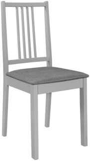 vidaXL Esszimmerstühle mit Kissen 2 Stk. Grau Massivholz 247638