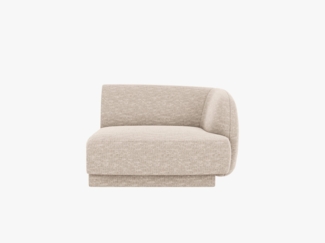 Micadoni Eckmodul Miley 1-Sitzer Chenille Beige Rechts