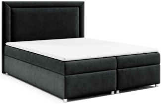 Best for Home Boxspringbett mit Bettkasten Trinity K3 Bonell-Matratze inkl. 7 cm Topper (Polsterbett Doppelbett Boxbett mit gepolstertes Kopfteil, versch. Größen, 140x200 160x200 180x200 200x200 cm), Handwerksqualität