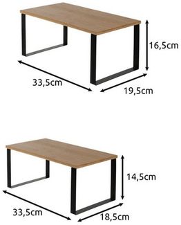 Ruhhy Küchenregal Bambus-Küchenregal Organizer, Spar-Set 2-tlg, Zwei Regale bieten Platz für Gewürze, Kräuter und Zubehör