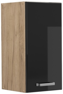 Hängeschrank R-Line Schwarz Hochglanz 30 cm Vicco