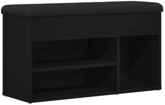 vidaXL Schuhbank mit Speicher Schwarz 80 x 30 x 45 cm Holzwerkstoff 862989
