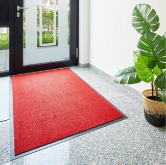 my home Fußmatte Emil, Made in Netherlands, rechteckig, Höhe: 6 mm, Schmutzfangmatte, Uni Farben, rutschhemmend, waschbar (Handwäsche)