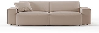 KAWOLA Sofa RANI 3-Sitzer Cord taupe 71 x 101 x 256 cm