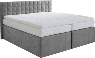 Westfalia Schlafkomfort Boxspringbett Dublin, wahlweise mit Topper in verschiedenen Härtegraden erhältlich, mit schöner Kopfteilversteppung