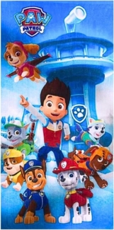 PAW PATROL Badetuch PAW Zentrale, Baumwolle, Kinder Strandtuch 70 x 140 cm