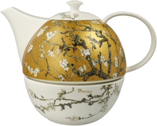 Goebel / Van Gogh- Mandelbaum,Teekanne mit Stövchen,24,5cm x 16,0cm x 19,0cm / Fine Bone China / 24,5cm x 16,0cm x 19,0cm