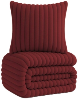 One Home Bettwäsche Winter Cashmere Touch Cord Optik, Fleece, 2 teilig, kuschelig flauschig warmes weiches Flanell Teddy Plüsch