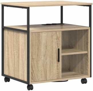 vidaXL Büroschrank mit Rad Sonoma Eiche 61 x 46 x 67 cm Holzwerkstoff 859831