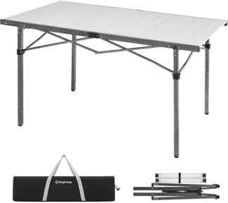 Campingtisch Aluminium faltbar Tischplatte 136x70cm tragbar belastbar 80kg