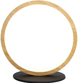 ECO Light 9210-L1 NERO LED Tischleuchte KASHIBA schwarz mit Holzring 3500K