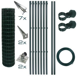 Schweißgitterzaun Komplettset 1,2 x 10m Zaunset Gartenzaun Einschlaghülsen Zaun