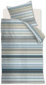 Beddinhouse Mako-Satin Bettwäsche Palenque Blue 155X220 155 x 220 cm + 1x 80 x 80 cm 1 Bettbezug, 1 Kissenbezug Blau