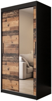 ABIKS MÖBEL Schwebetürenschrank OLD STYLE T2 Schlafzimmerschrank mit Spiegeln, Kleiderstange, Regalen