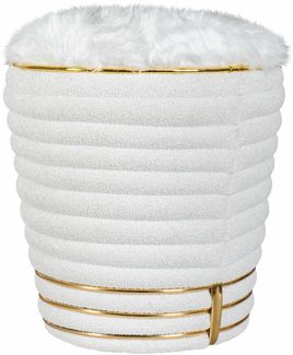 Hocker Doric 335 Weiß / Gold