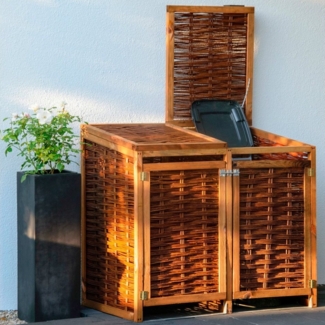dobar Mülltonnenbox, 2x120l, BxTxH: 125 x 80 x 115 cm