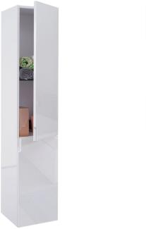 Hängeschrank HWC-B19 Hochglanz 150x30cm ~ weiß